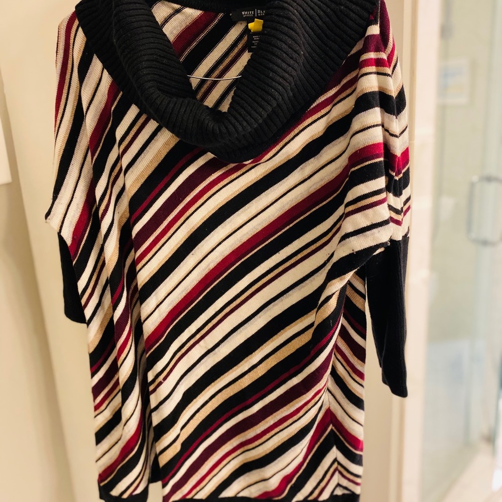WHBM Cow neck colorful sweater